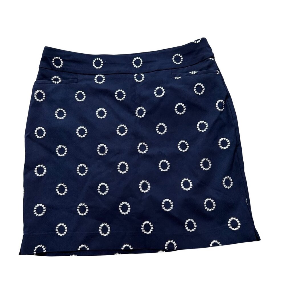 Chicos Women's Sz 4 Brigitte Embroidered Skort